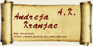 Andreja Kranjac vizit kartica